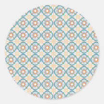 Kreisförmiges Fliesendesign mit aufwendigen floral