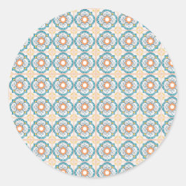 Kreisförmiges Fliesendesign mit aufwendigen floral Runder Aufkleber