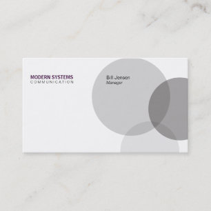 Kreisförmiges Venn-Diagramm (tiefes Violett) Visitenkarte