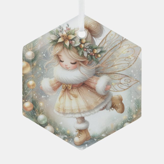 Kreisgebundenes Wunder Ornament Aus Glas (Vorderseite)