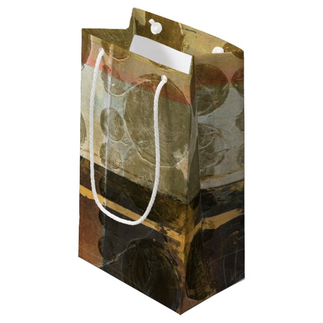 Kreisgrüne Tropfen Kleine Geschenktüte (Vorderseite Schrägansicht)