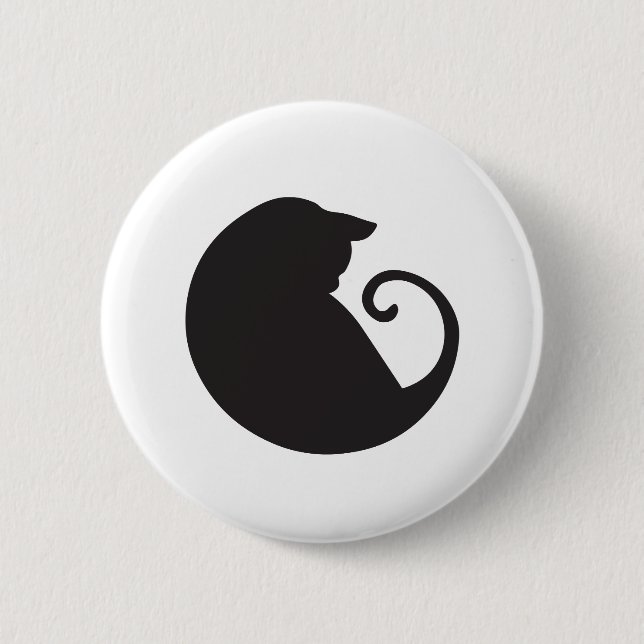 Kreiskatzen-Knopf Button (Vorderseite)