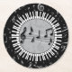Kreisklavierschlüssel mit Mitte der musikalischen Runder Pappuntersetzer (Vorderseite)