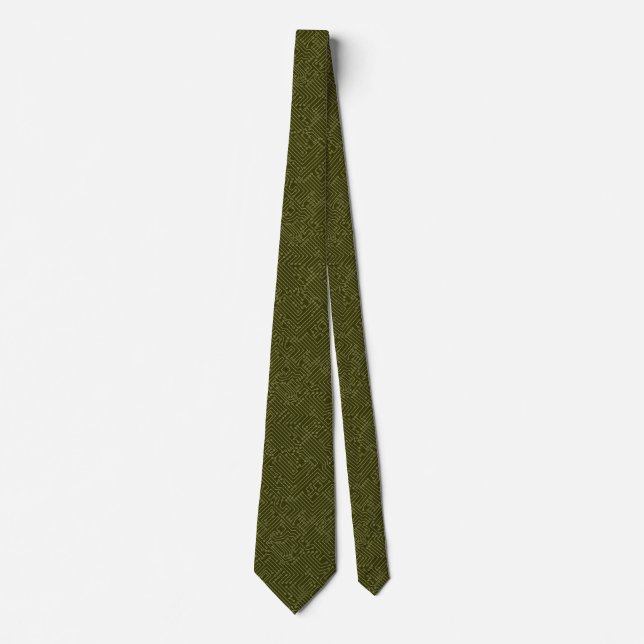 Kreislauf - Khaki auf dunklem Olive Krawatte (Vorderseite)