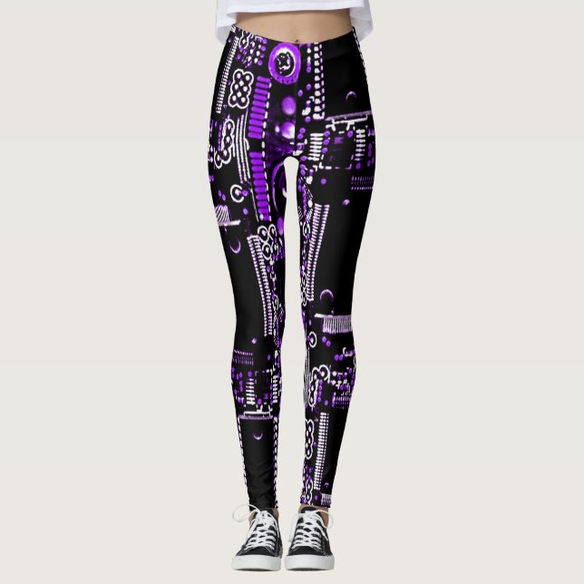 Kreislauf Lila 2 überall in Leggings (Vorderseite)