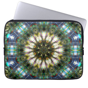 Kreislauf und Sternkaleidoskop im Acrylstil Laptopschutzhülle