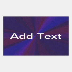 Kreislaufpatchwork Blau bis Lila Rechteckiger Aufkleber
