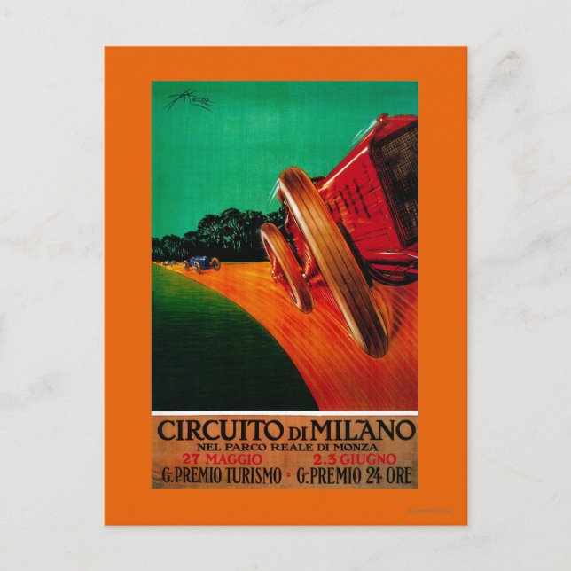 Kreislito Di Milano Vintage PosterEurope Postkarte (Vorderseite)