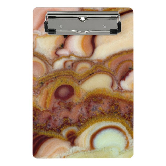 Kreismuster des Onyx-Steins Mini Klemmbrett (Vorderseite)