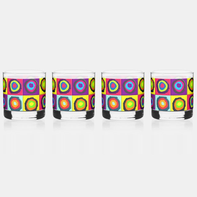 Kreismuster Whiskyglas (Vorderseite)