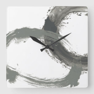 Kreisreaktion Quadratische Wanduhr