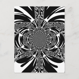 Kreisrundes Zebrakaleidoskop-Kunstwerk Postkarte