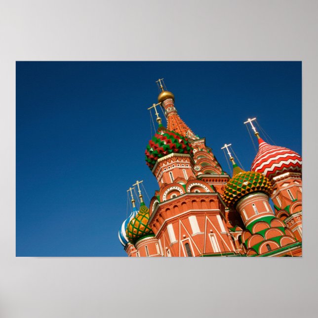 Kreml, Vasiliy gesegnet | Moskau, Russland Poster (Vorne)