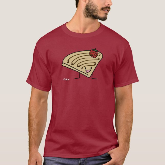 Krepp-pastenartige Erdbeernachtisch-Schokolade T-Shirt (Vorderseite)