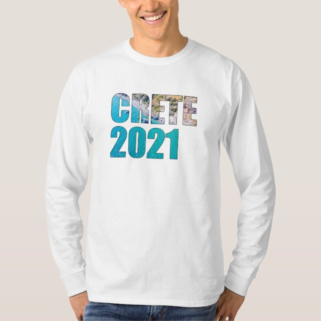 Kreta 2021 Beach Griechenland Urlaub T-Shirt (Vorderseite)