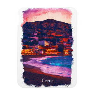 Kreta Griechenland Griechische Insel Aquarellmaler Magnet