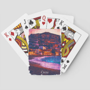 Kreta Griechenland Griechische Insel Aquarellmaler Spielkarten