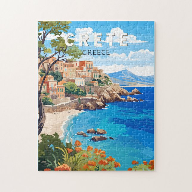 Kreta Griechenland Reisen Kunst Vintag (Vertikal)