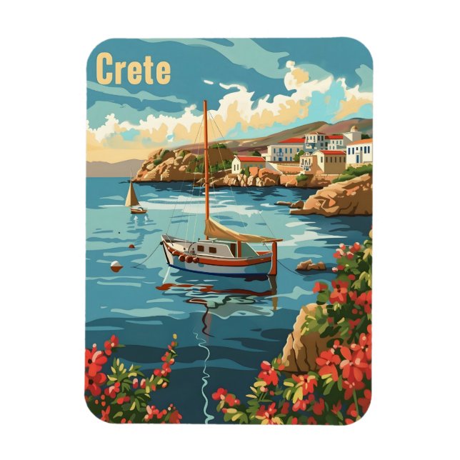 Kreta Griechenland Vintag Magnet (Vertikal)