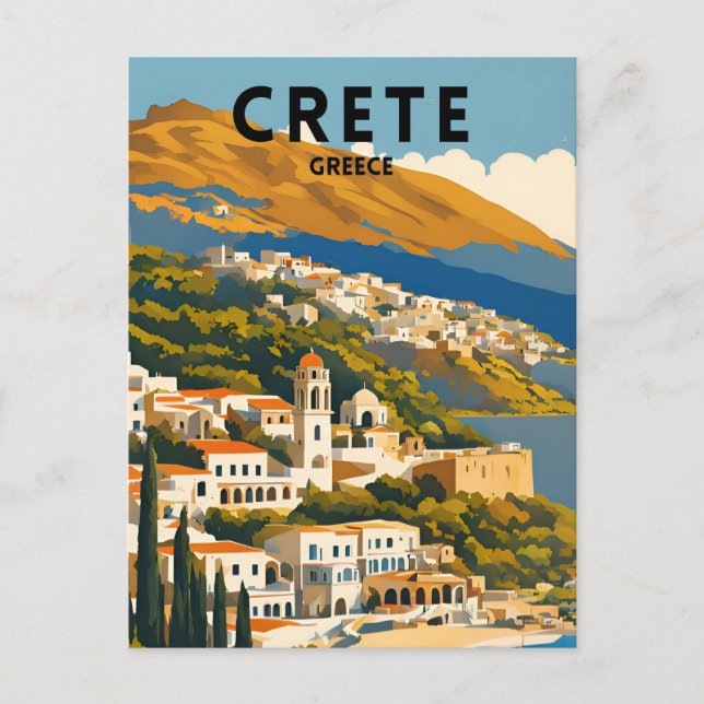 Kreta Griechenland Vintag Postkarte (Vorderseite)