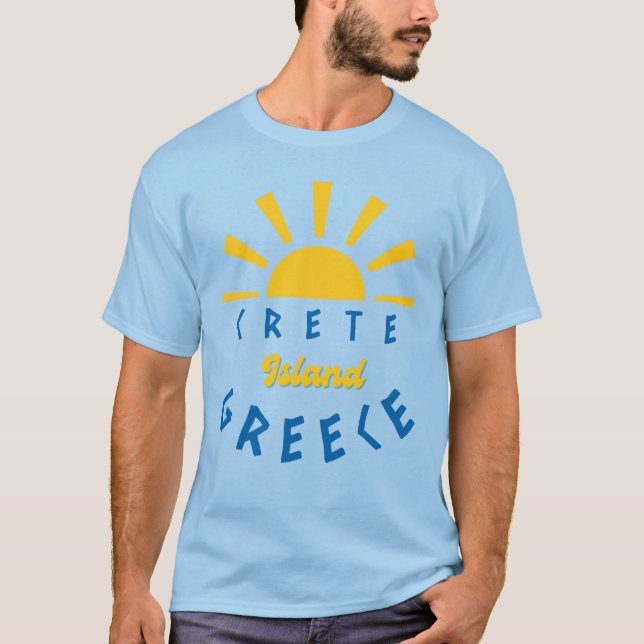 Kreta Island, Griechenland - Sunshine Men's Blue T-Shirt (Vorderseite)