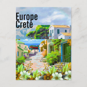 Kreta Reise Postkarten Kunst, Kreta Griechenland R