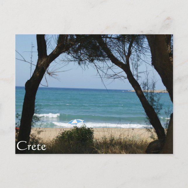 Kreta-Strand Postkarte (Vorderseite)