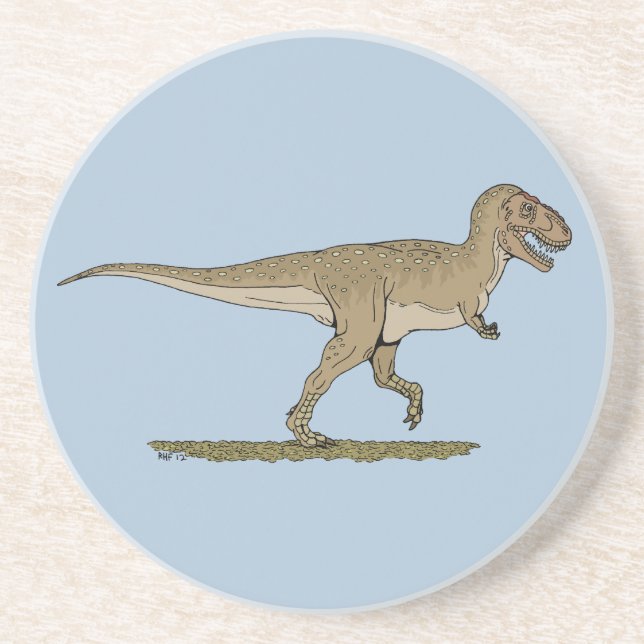 Kretakeale Dinosaurier Tyrannosaurus rex Sandstein Untersetzer (Vorne)