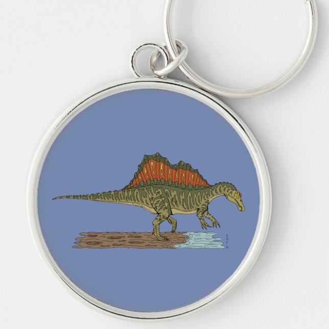 Kretakhaltiger Dinosaurier Spinosaurus Schlüsselanhänger (Vorne)