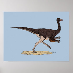 Kretakischer Dinosaurier Ornithomimus Poster