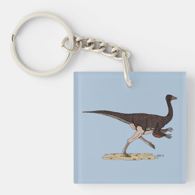 Kretakischer Dinosaurier Ornithomimus Schlüsselanhänger (Vorderseite)