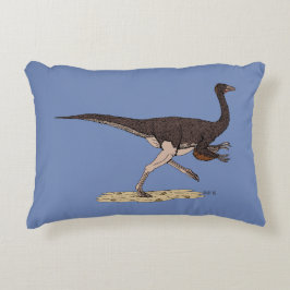 Kretakischer Dinosaurier Ornithomimus Zierkissen