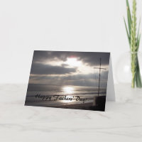 Kreuz auf der der Vatertags-Karte Strand-