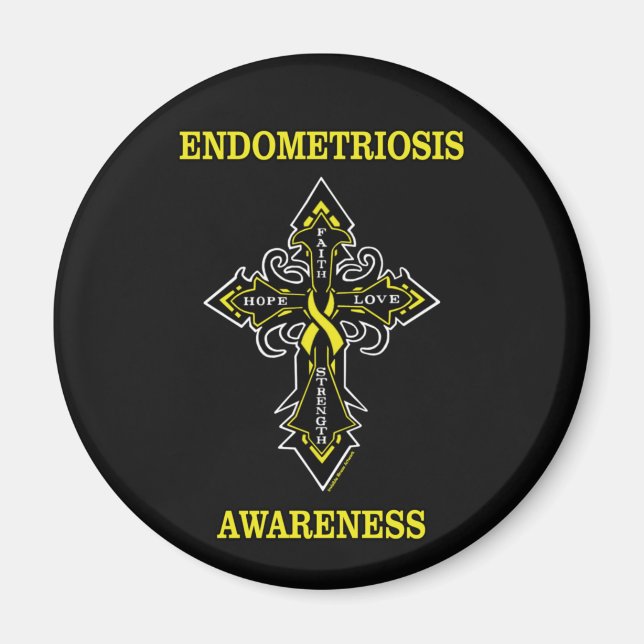 Kreuz/Bewusstsein...Endometriose Magnet (Vorne)