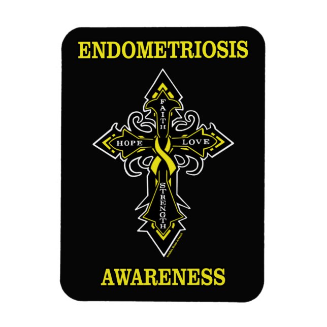 Kreuz/Bewusstsein...Endometriose Magnet (Vertikal)