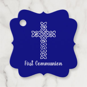 Kreuz   Blaue Kommunion Taufen Christening Geschenkanhänger