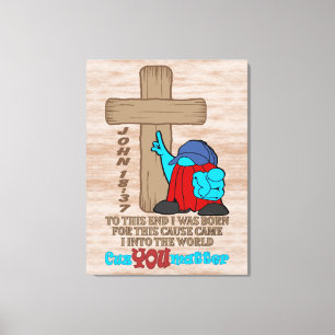 Kreuz Christi Rufus Inspirationswörter Leinwanddruck
