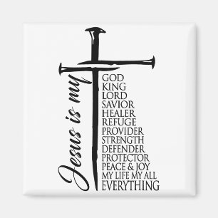 Kreuz Christlich Christus Jesus Ist Mein Gott Köni Magnet