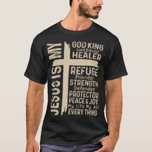 Kreuz Christlich Christus Jesus Ist Mein Gott Köni T-Shirt