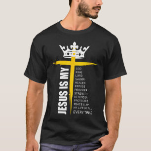 Kreuz Christlich Christus Jesus Ist Mein Gott Köni T-Shirt