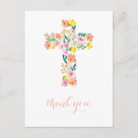 Kreuz Dankeschön Karte, religiöse Dankeschön Anmer