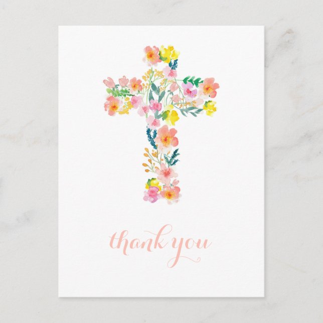 Kreuz Dankeschön Karte, religiöse Dankeschön Anmer Postkarte (Vorderseite)