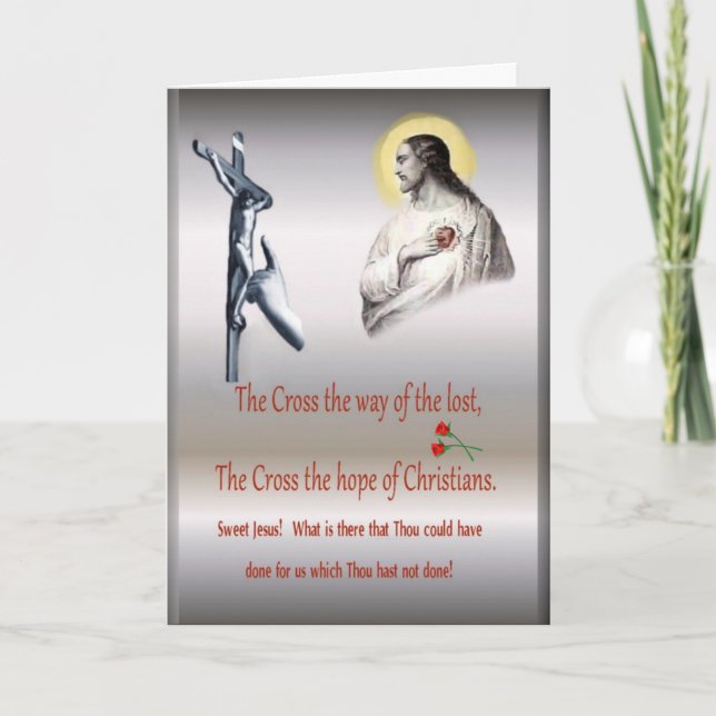 Kreuz der Christus-Grußkarte, religiös Karte (Vorderseite)