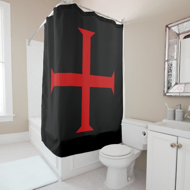 Kreuz der Tempelritter Duschvorhang (Beispiel)