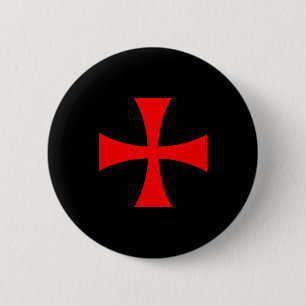 Kreuz der Tempelritter Katholischer christlicher O Button