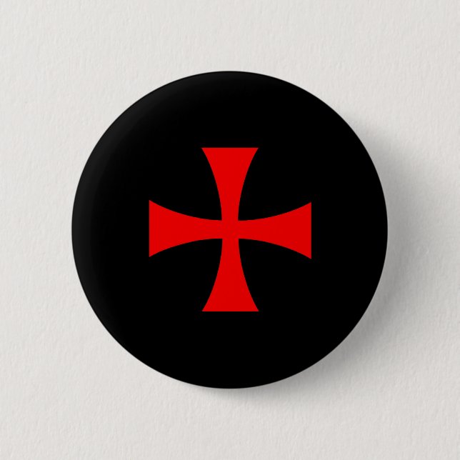 Kreuz der Tempelritter Katholischer christlicher O Button (Vorderseite)