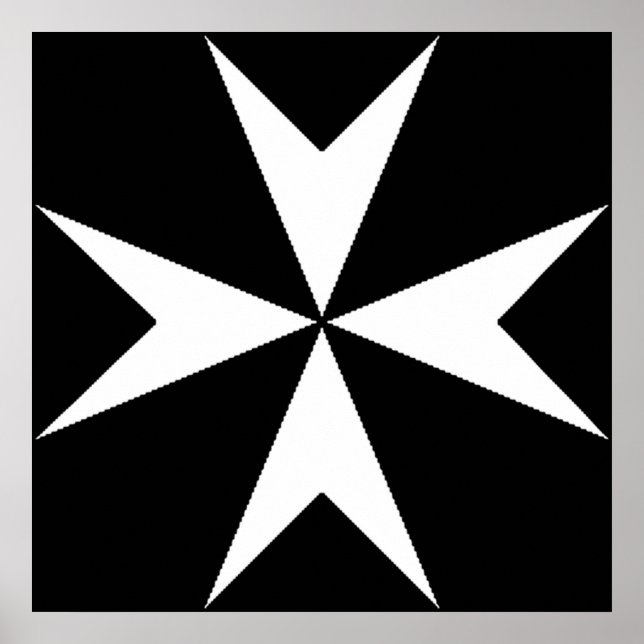 Kreuz des Ordens des hl. Johannes MALTA MALTESE Poster (Vorne)