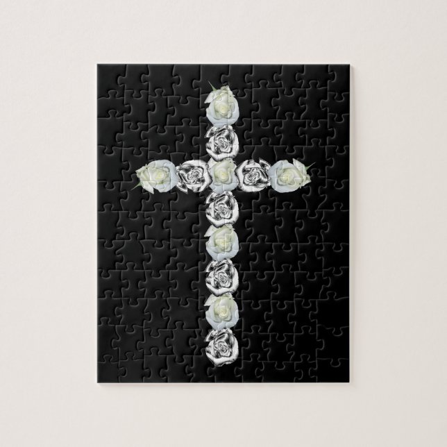 Kreuz des Silbers und der weißen Rosen (Vertikal)