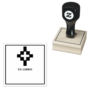 Kreuz-Exlibris Gummistempel