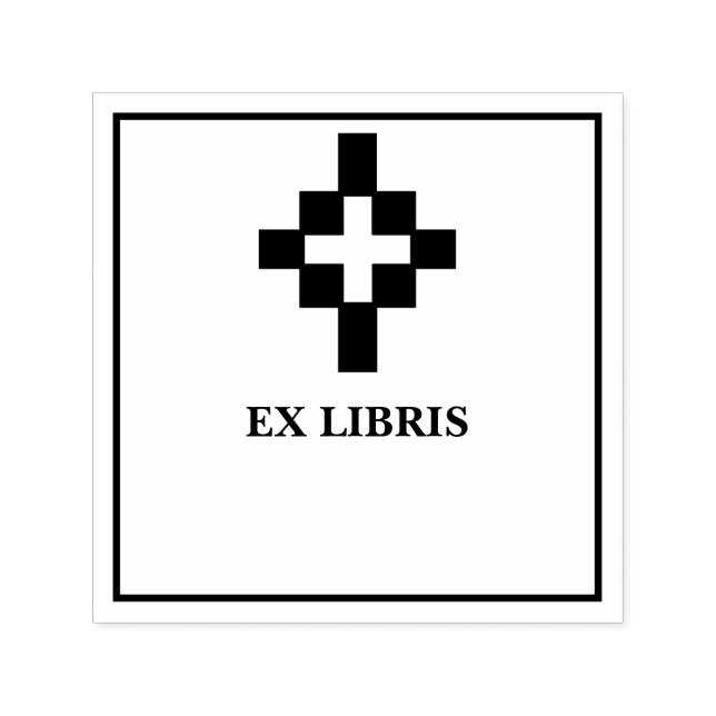 Kreuz-Exlibris Permastempel (Design)